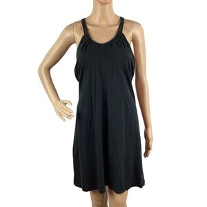 Athleta Cotton Blend Tank Dress Size M Black